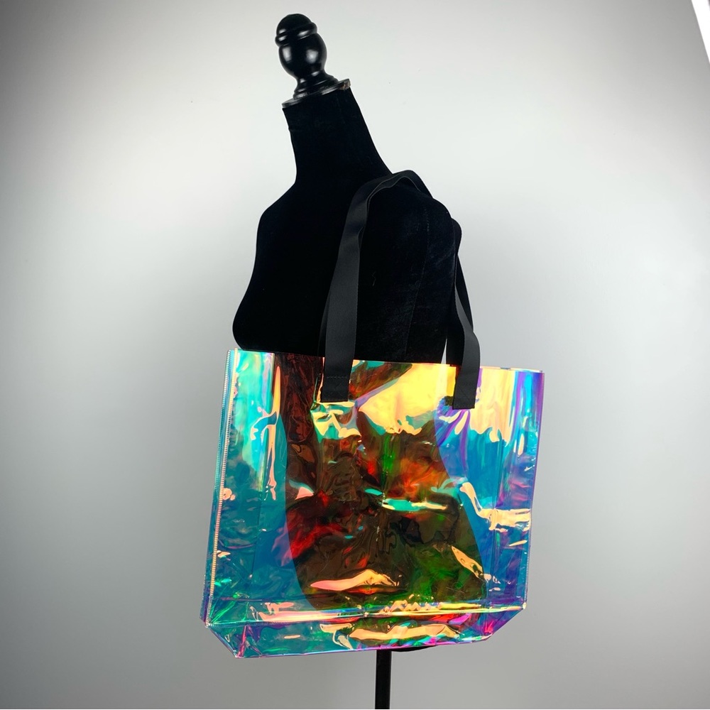Women’s/Men’s Y2K Holographic Shopping Tote Bag/Purse, OS